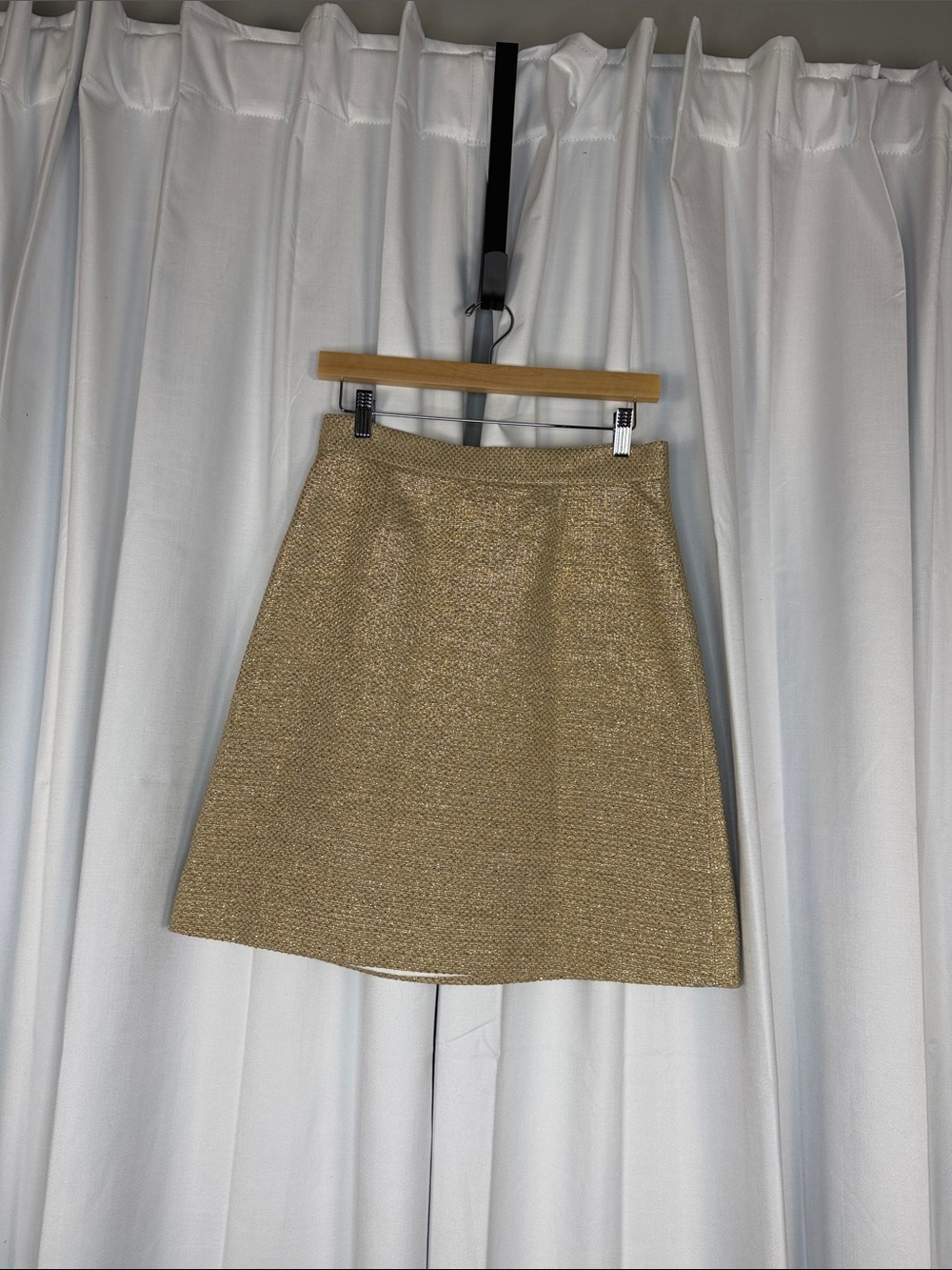 kate spade Gold Tweed A-Line Skirt
